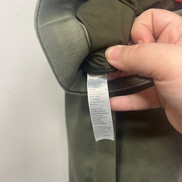 Spanx Olive Green High-Waisted Skinny Pants With Pockets Large Stretch Fabric - Picture 6 of 10